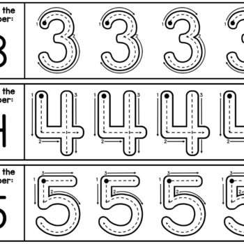 Number Tracing Strips 0-20 - Miss Kindergarten