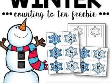 Free Winter Counting To Ten Center Activity