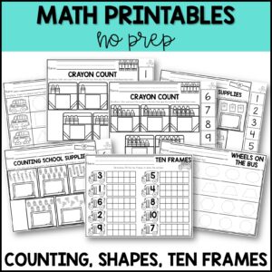 Kindergarten Math and Literacy Printables BUNDLE - Miss Kindergarten