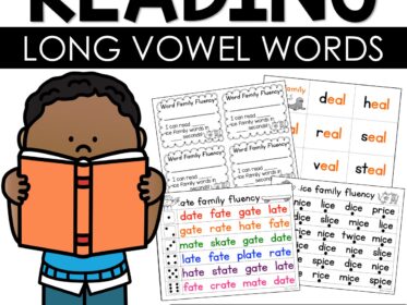 Reading Fluency Practice Roll and Read Long Vowel Word Families