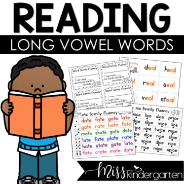 Reading Fluency Practice Roll and Read Long Vowel Word Families