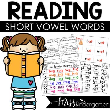 Reading Fluency Practice Roll and Read Short Vowel Word Families