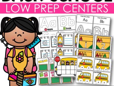 Low Prep Back to School Math and Literacy Centers