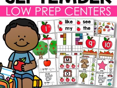Beginning of the Year Math for Kindergarten Low Prep Centers