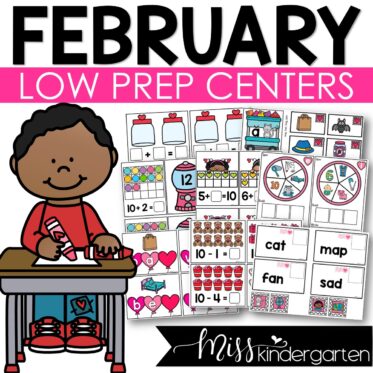 Low Prep February Centers | Math and Literacy