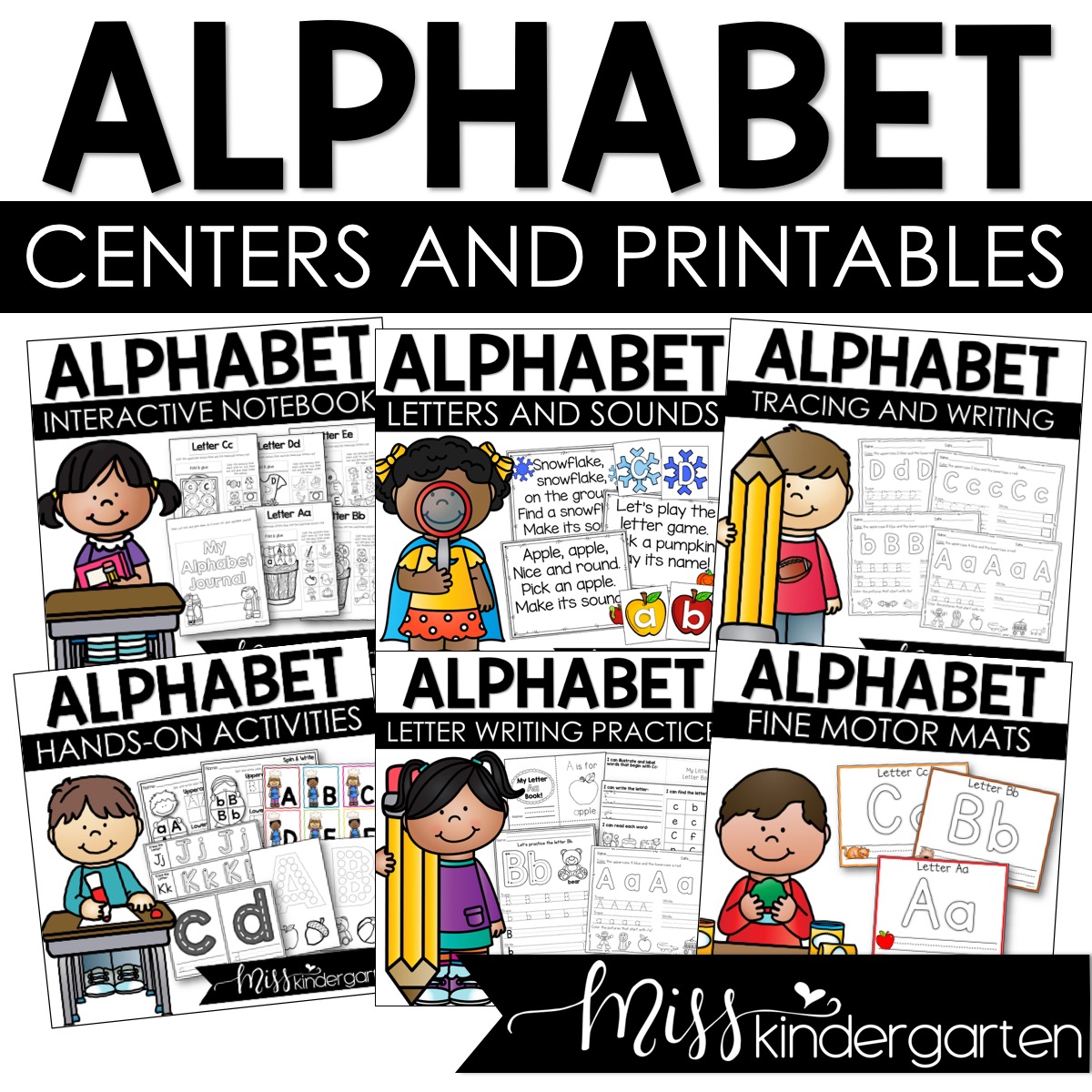 Alphabet Centers and Printables for the entire school year