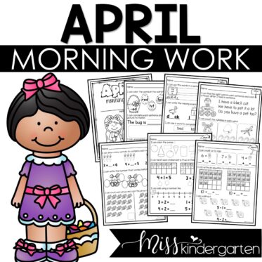 April Morning Work for Kindergarten