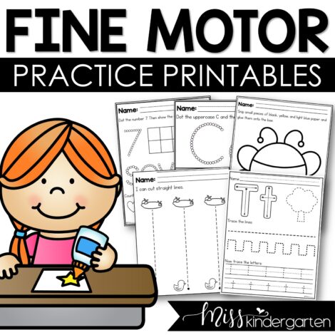 The fine motor practice pages make it easy to add fine motor practice to your day