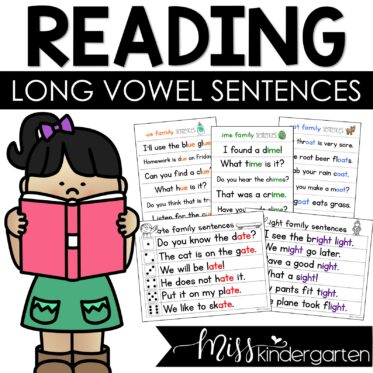 Simple Sentences Long Vowel Words Reading Fluency Practice