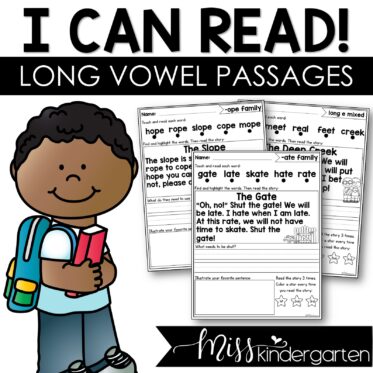 Reading Fluency Passages Long Vowel Words | Distance Learning and Seesaw