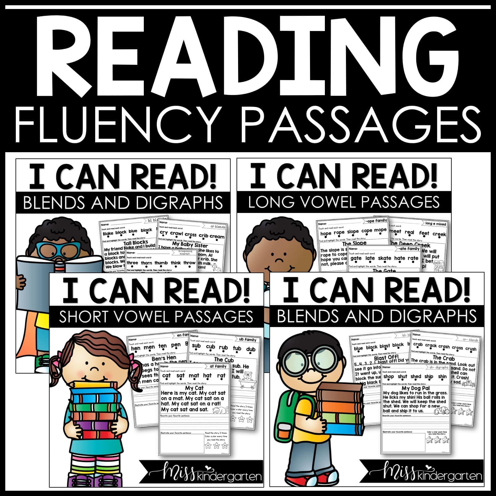 Reading Fluency Passages One Time Offer - Miss Kindergarten