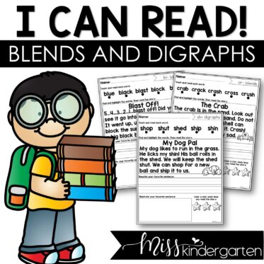 Short Vowel Blends and Digraphs Reading Fluency | Set One