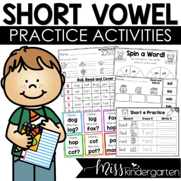 Short Vowels Practice Activities Word Work Bundle