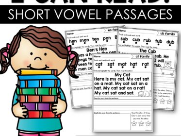 Reading Fluency Passages Short Vowel Words