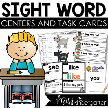 Kindergarten Sight Words Centers