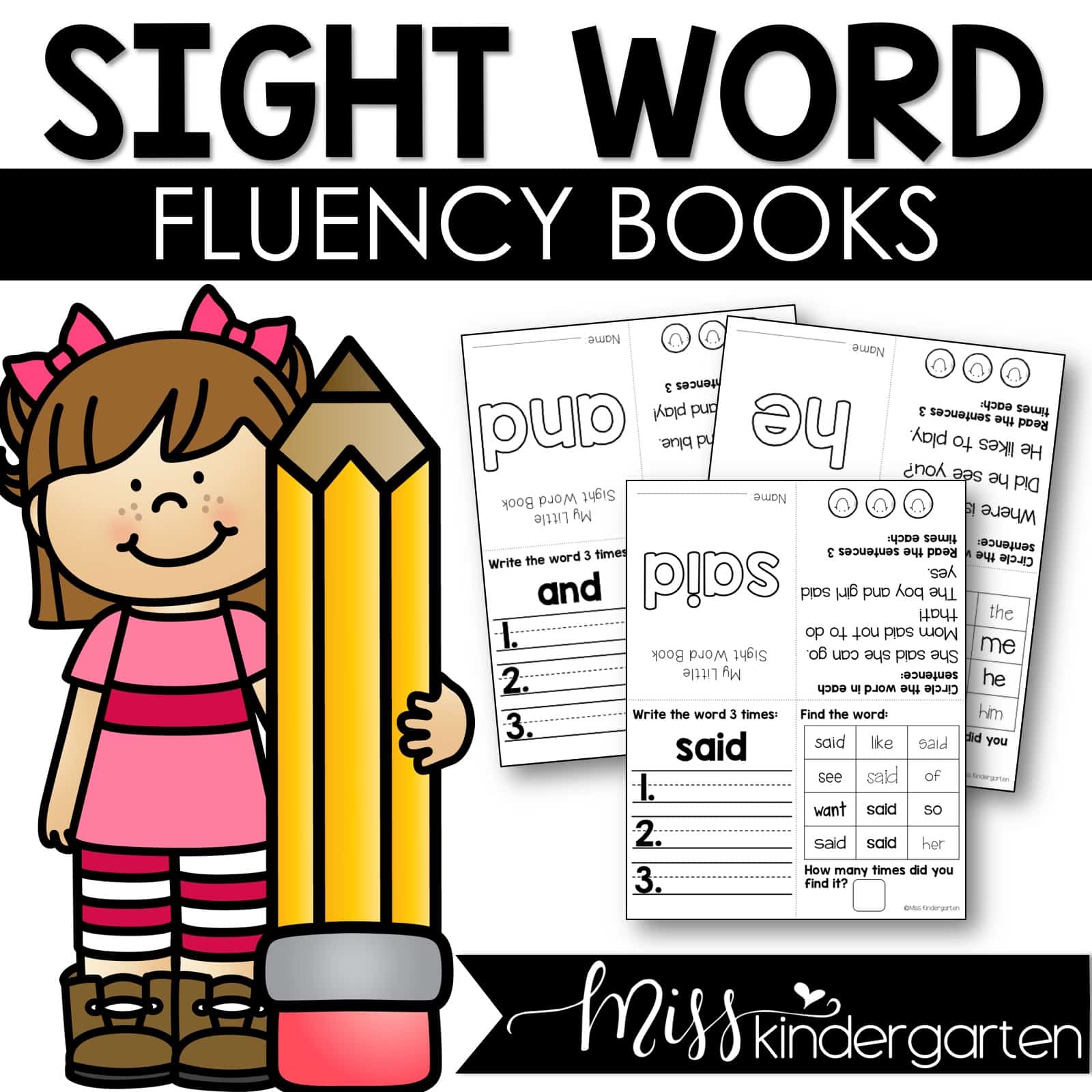 Sight Word Fluency Books Free Printable