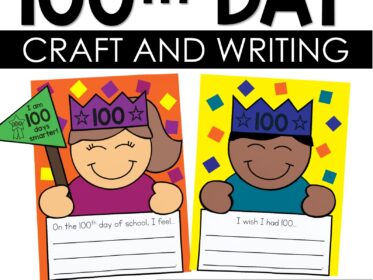 100th Day of School Craft & Writing Activity
