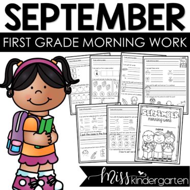 September Morning Work First Grade