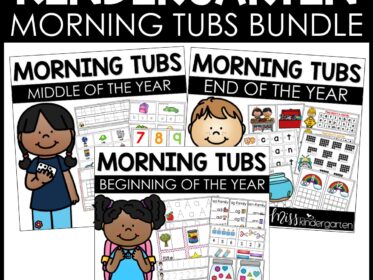 Kindergarten Morning Tubs Math and Literacy Activities