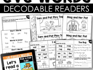 CVC Words Decodable Readers Kindergarten Small Group Reading Books