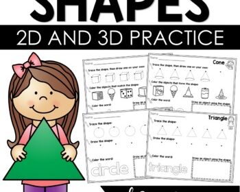2D and 3D Shapes Worksheets Freebie