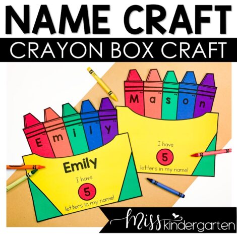Crayon Box Name Craft - Miss Kindergarten