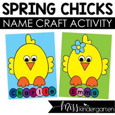 Spring Chick Craft and Name Activity