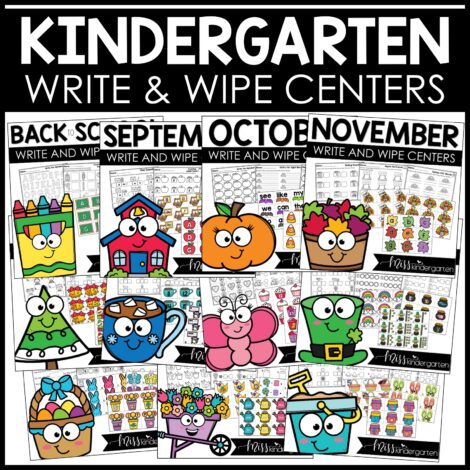 kindergarten write and wipe centers