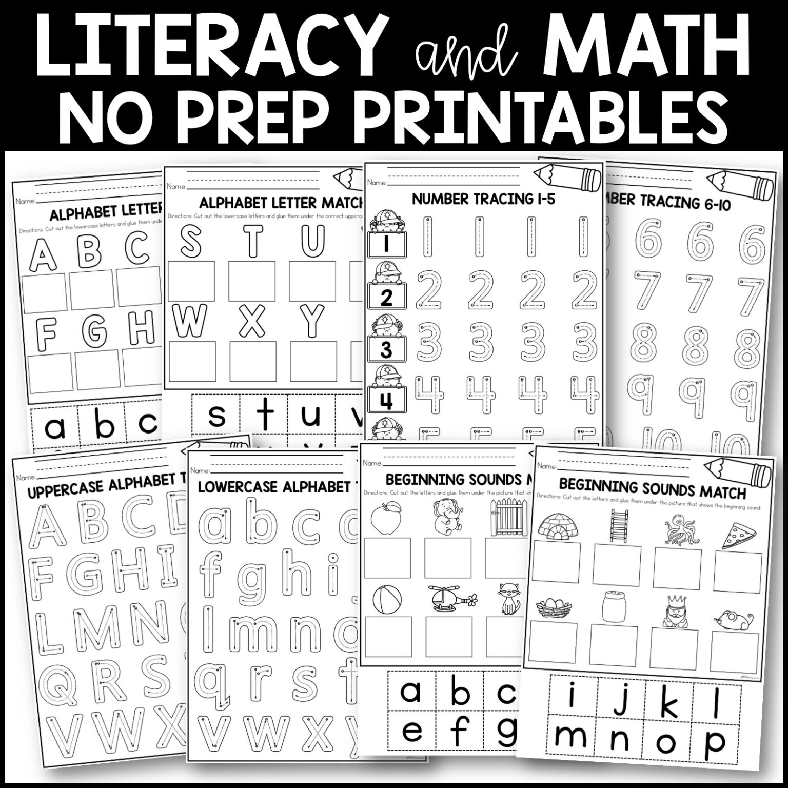 First Week of Kindergarten No Prep Printables Back to School Worksheets ...