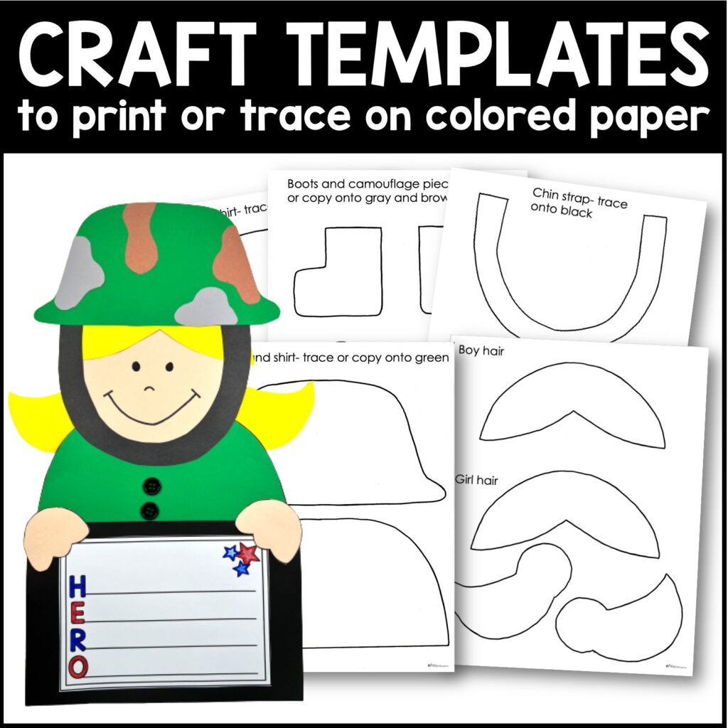 Veterans Day Craft and Writing Templates - Miss Kindergarten