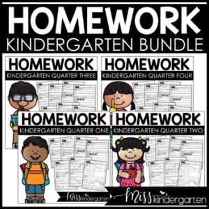 weekly homework packets for kindergarten