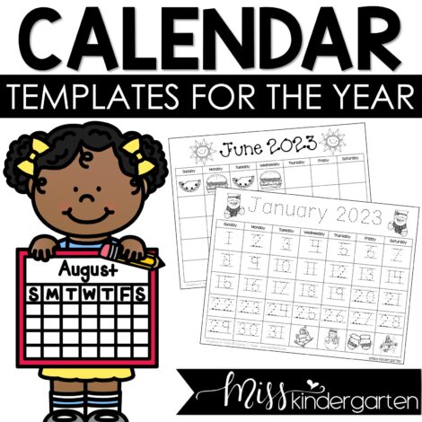 monthly homework calendar for preschool
