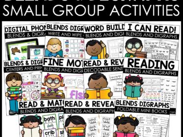 Small Group Reading Activities Short Vowel Blends and Digraphs Games & Centers