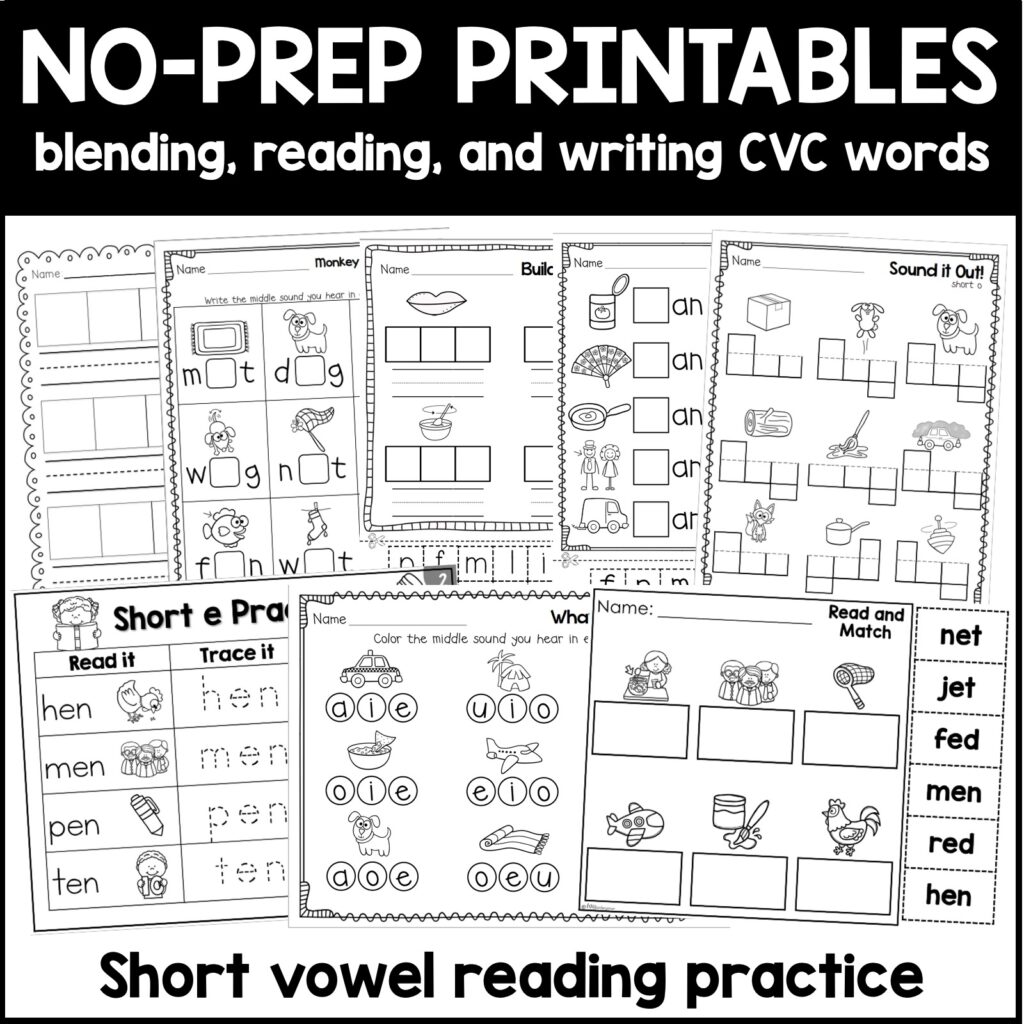 Small Group Reading Intervention CVC Words Activities Phonics Games ...