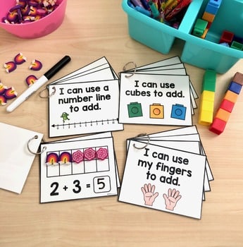 Addition and Subtraction Strategies Task Cards Bundle
