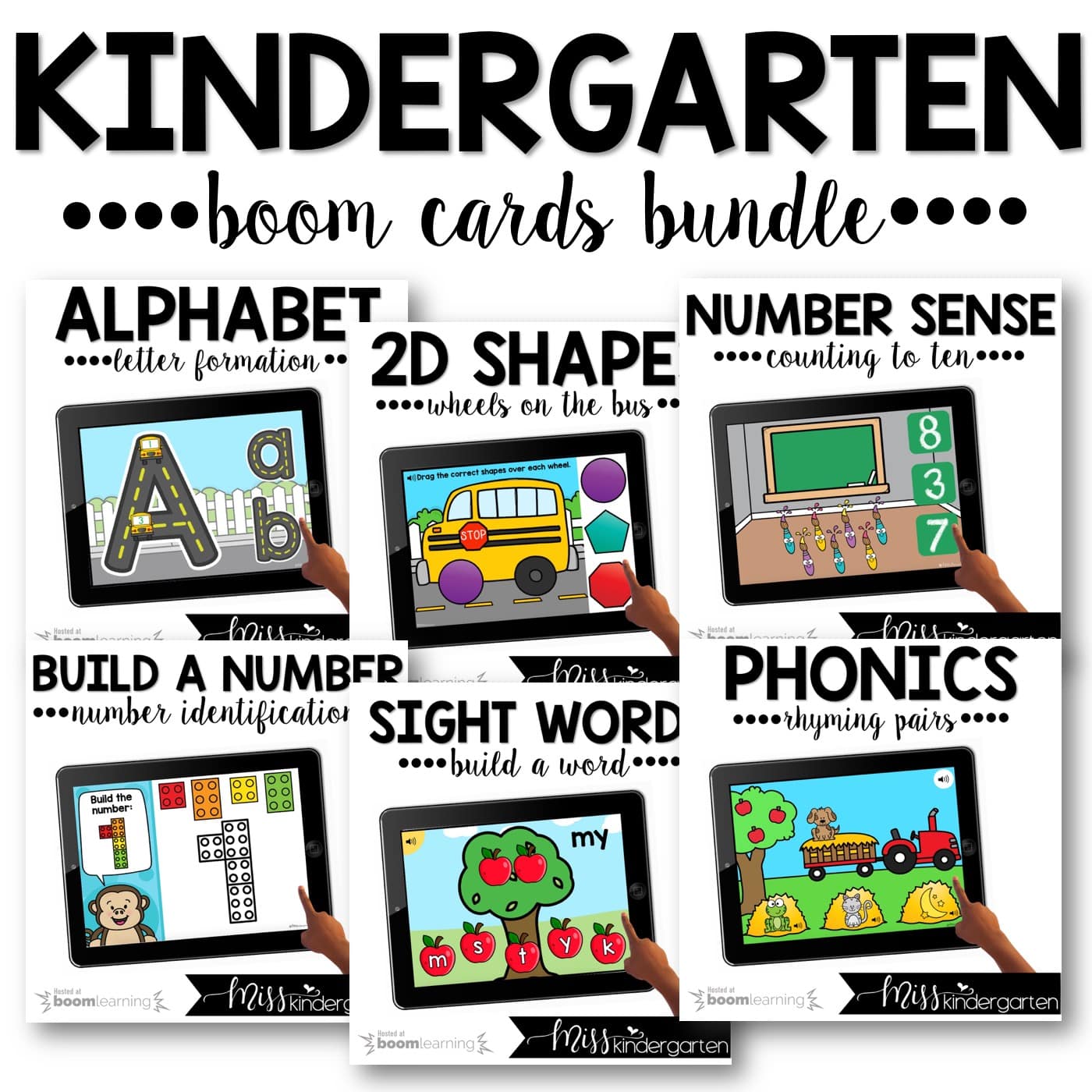 Kindergarten Boom Cards™ Year Long Bundle
