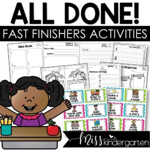 Classroom Management Tool Fast Finishers Activities