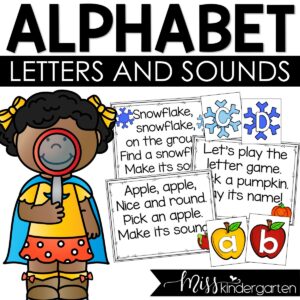 Alphabet Sounds and Alphabet Letters Practice Full Year Chants and Poems