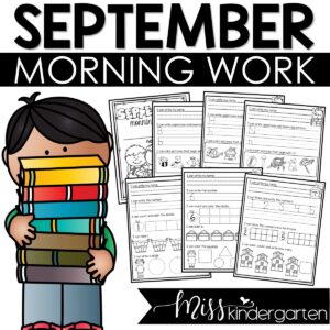 September Morning Work for Kindergarten