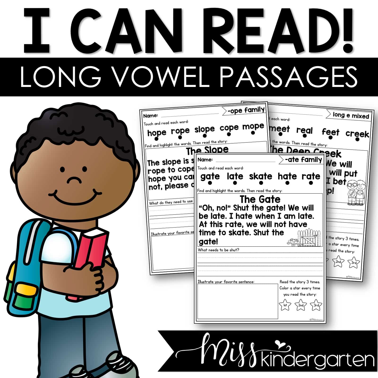 Reading Fluency Passages Long Vowel Words