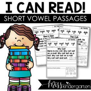Reading Fluency Passages Short Vowel Words