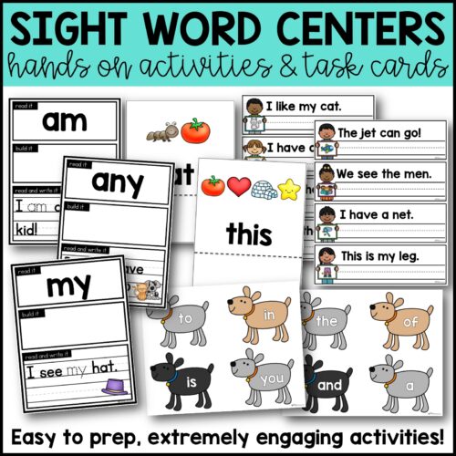 Kindergarten Sight Words Centers Kindergarten Sight Words Centers