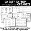 May Kindergarten Centers Write and Wipe Activities & Sensory Bins