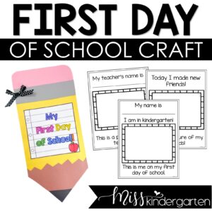 First Day of School Craft and Writing