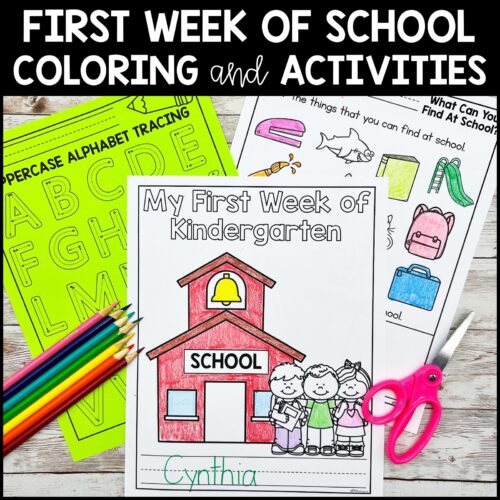First Week of Kindergarten No Prep Printables Back to School Worksheets First Week of Kindergarten No Prep Printables Back to School Worksheets