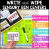 May Kindergarten Centers Write and Wipe Activities & Sensory Bins
