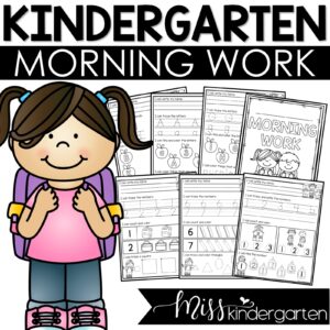 August Morning Work for Kindergarten