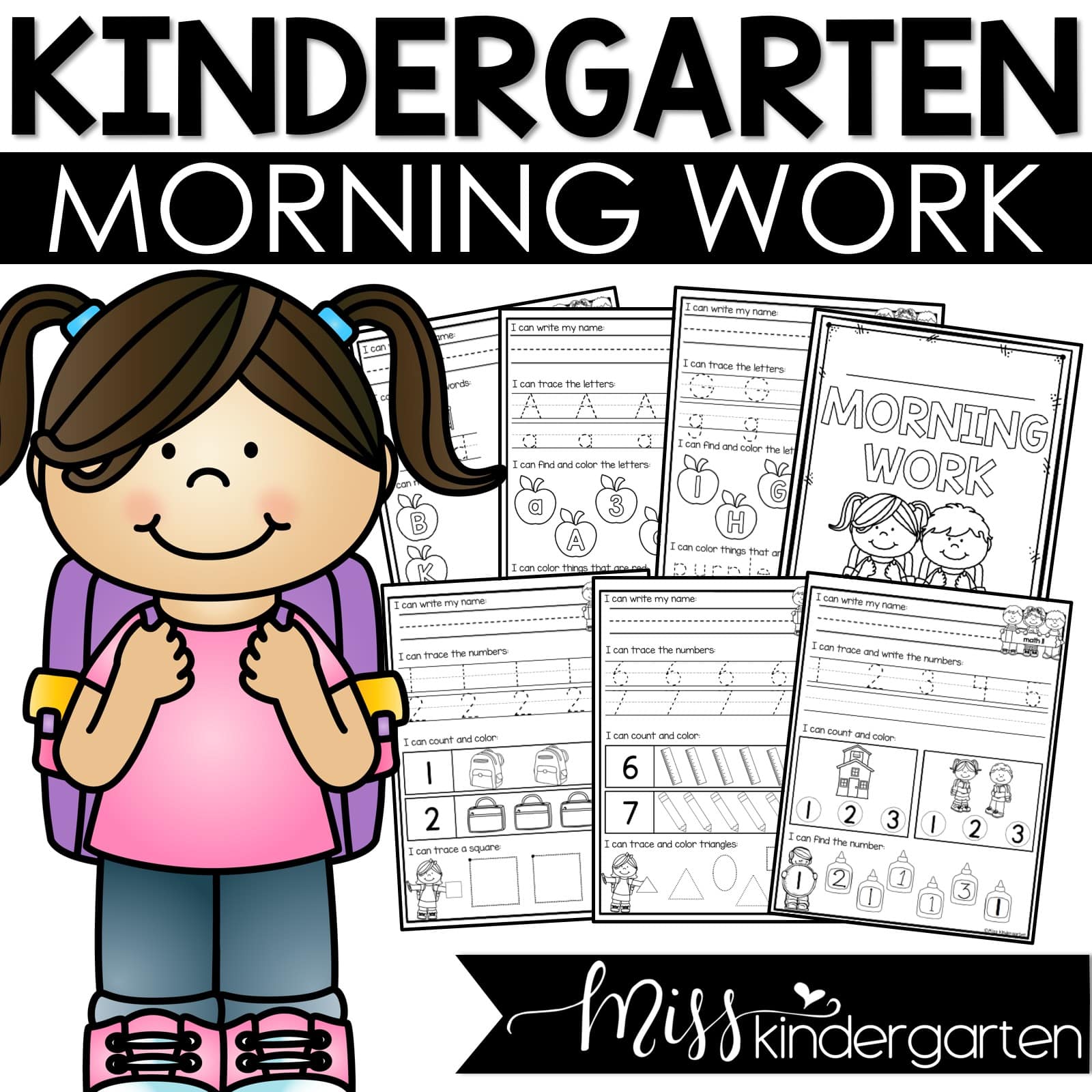 August Morning Work for Kindergarten
