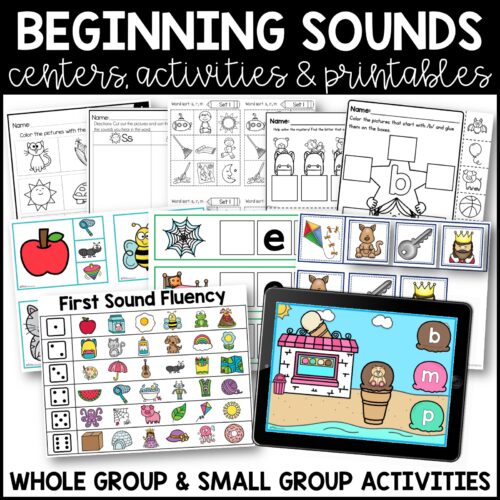 Kindergarten Phonics Centers Beginning Middle and Ending Sounds Worksheets Kindergarten Phonics Centers Beginning Middle and Ending Sounds Worksheets