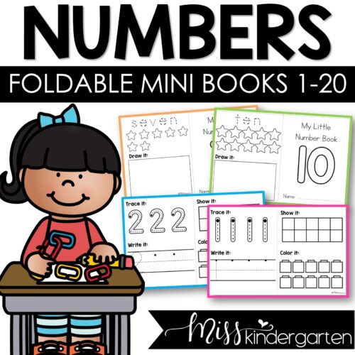 Writing Numbers 1-20 Worksheets and Mini Books - Miss Kindergarten